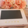 Trouwvideoboek luxe pastel roze linnen