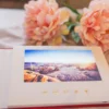 Trouwvideoboek rood linnen