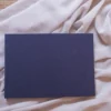 Luxe blauw trouwvideoboek linnen