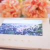 Trouwvideoboek linnen blauw