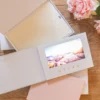 Trouwvideoboek crème wit