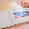 Trouwvideoboek linnen pastel groen