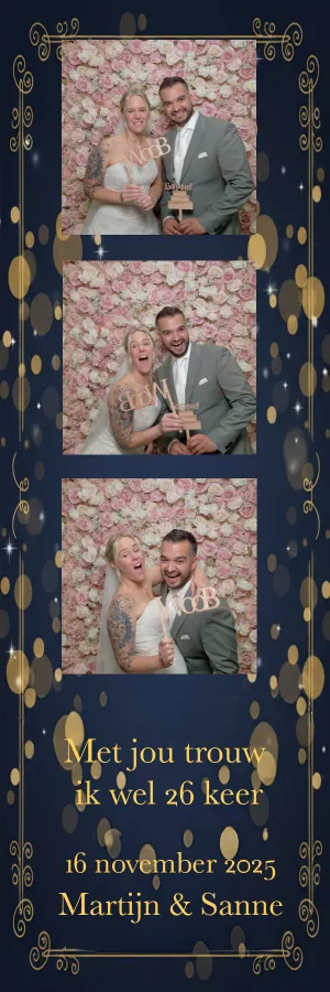 Luxe Photobooth foto van bruidspaar